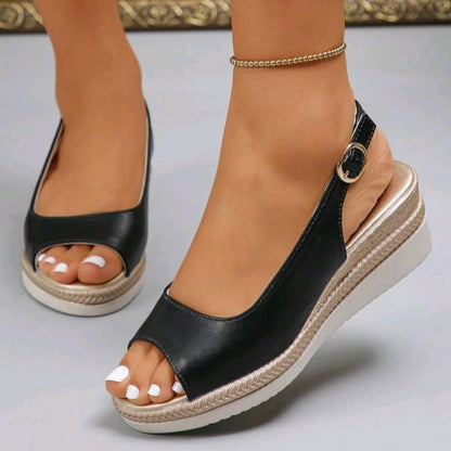 Misty - New Summer Thick Heel Wedge Sandals
